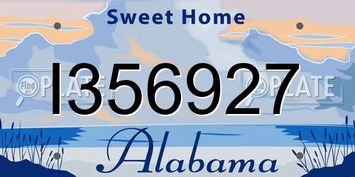 I356927 Alabama License Plate