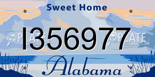 I356977 Alabama License Plate