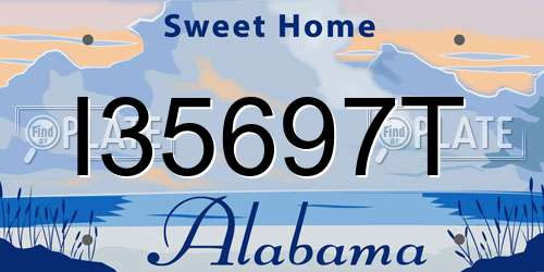 I35697T Alabama License Plate