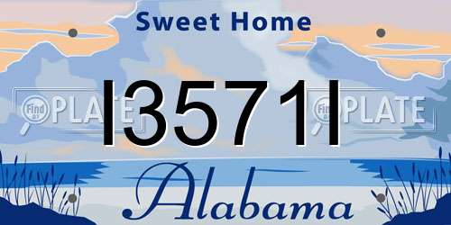 I3571I Alabama License Plate