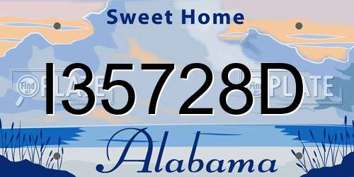 I35728D Alabama License Plate