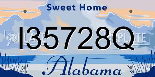 I35728Q Alabama License Plate