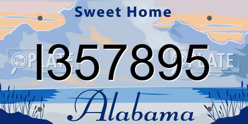 I357895 Alabama License Plate