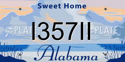 I357II Alabama License Plate