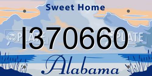 I370660 Alabama License Plate