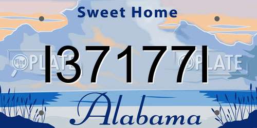 I37177I Alabama License Plate