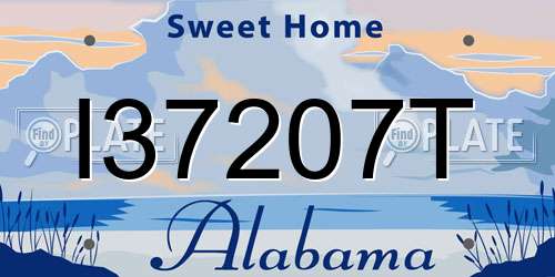I37207T Alabama License Plate