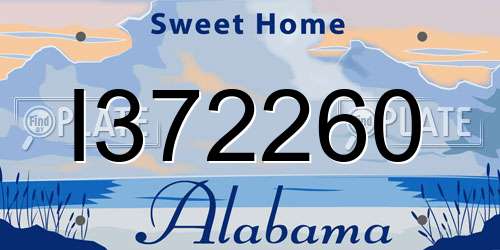 I372260 Alabama License Plate