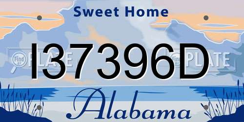 I37396D Alabama License Plate