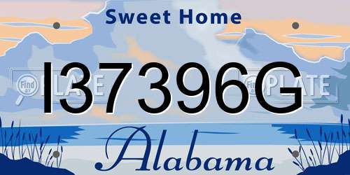 I37396G Alabama License Plate