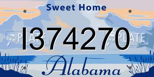 I374270 Alabama License Plate