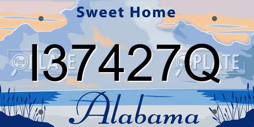 I37427Q Alabama License Plate