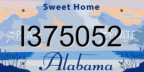 I375052 Alabama License Plate