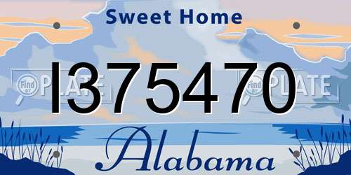 I375470 Alabama License Plate
