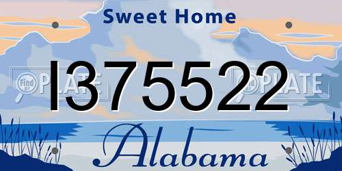 I375522 Alabama License Plate