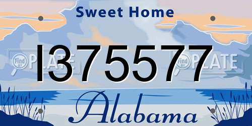 I375577 Alabama License Plate