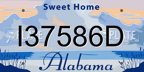 I37586D Alabama License Plate