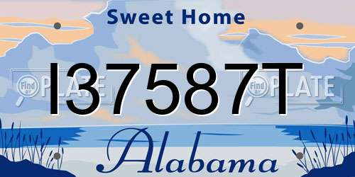 I37587T Alabama License Plate