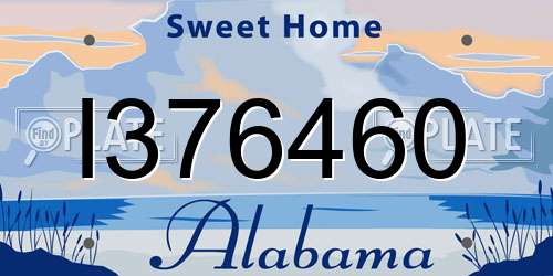 I376460 Alabama License Plate
