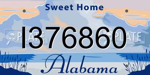 I376860 Alabama License Plate