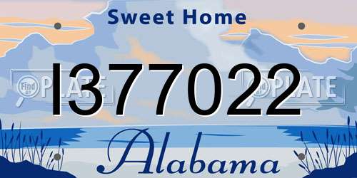 I377022 Alabama License Plate