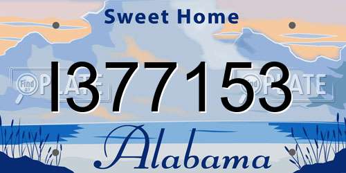 I377153 Alabama License Plate