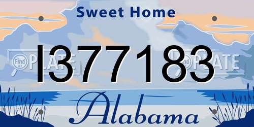 I377183 Alabama License Plate