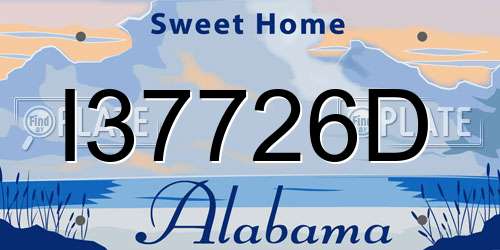I37726D Alabama License Plate