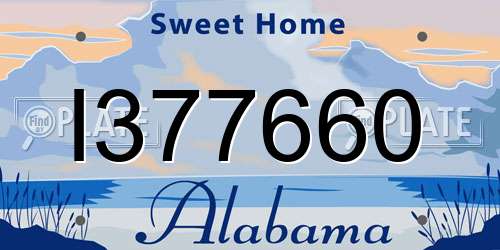 I377660 Alabama License Plate