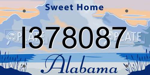 I378087 Alabama License Plate