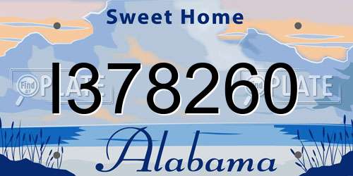 I378260 Alabama License Plate