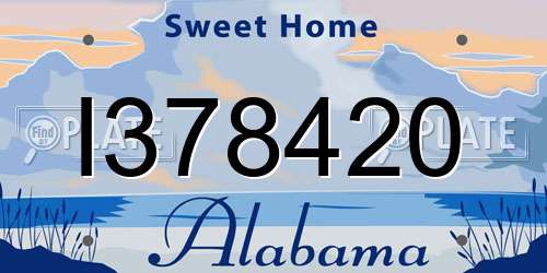 I378420 Alabama License Plate