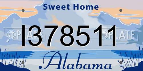 I378511 Alabama License Plate