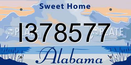 I378577 Alabama License Plate