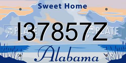I37857Z Alabama License Plate