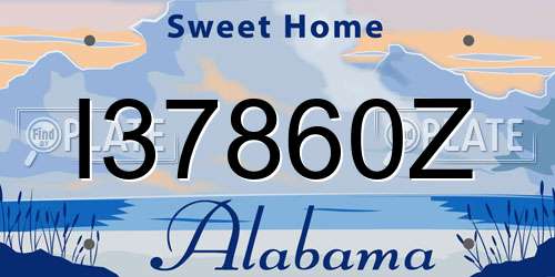 I37860Z Alabama License Plate