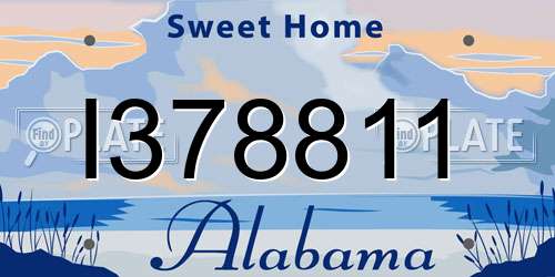 I378811 Alabama License Plate