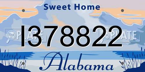 I378822 Alabama License Plate