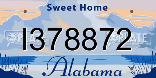 I378872 Alabama License Plate