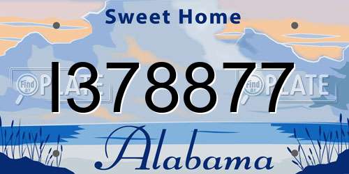 I378877 Alabama License Plate