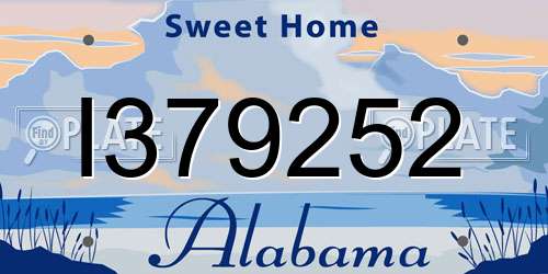 I379252 Alabama License Plate