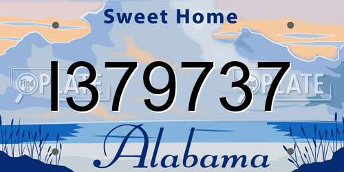 I379737 Alabama License Plate