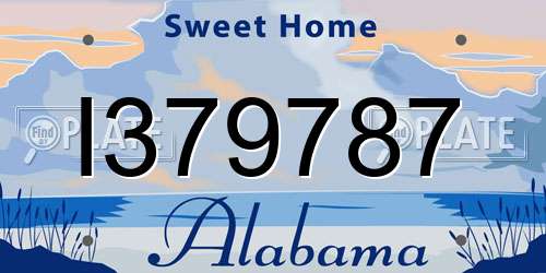 I379787 Alabama License Plate