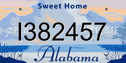 I382457 Alabama License Plate