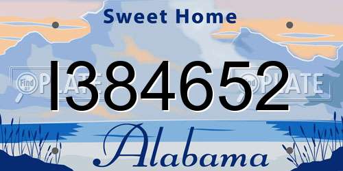 I384652 Alabama License Plate