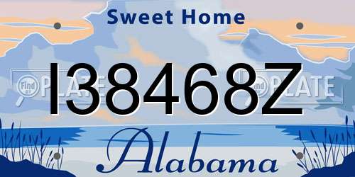 I38468Z Alabama License Plate