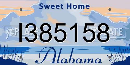 I385158 Alabama License Plate