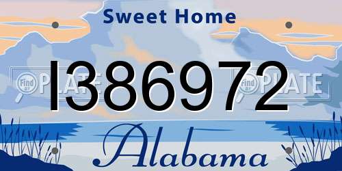 I386972 Alabama License Plate