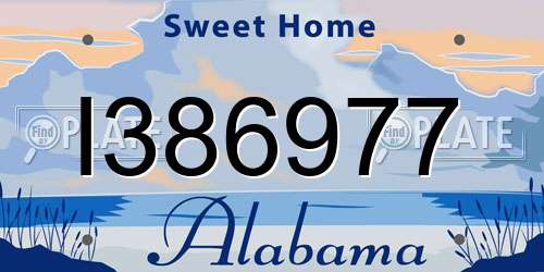 I386977 Alabama License Plate