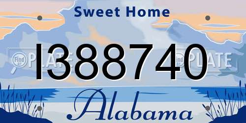 I388740 Alabama License Plate